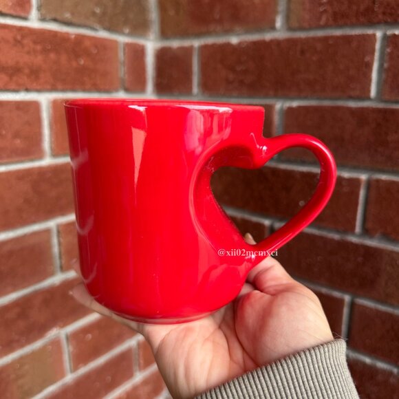 TARGET THRESHOLD HEART HANDLE MUG RED 1CT - Picture 2 of 5